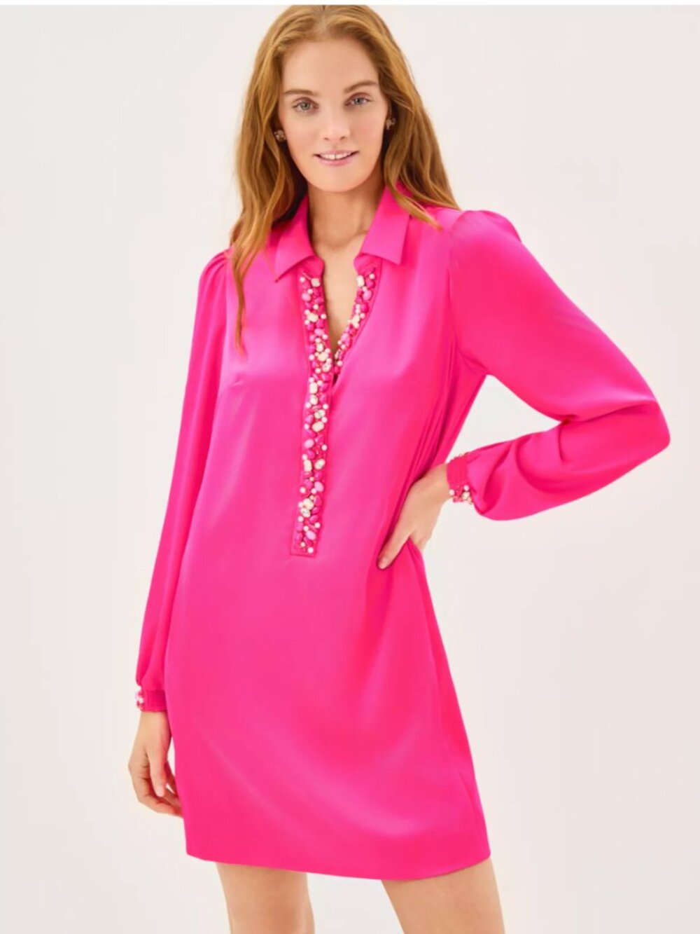 Lilly Pulitzer Harmonee Shirtdress Parigi Pink Size 4
